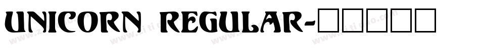 Unicorn Regular字体转换